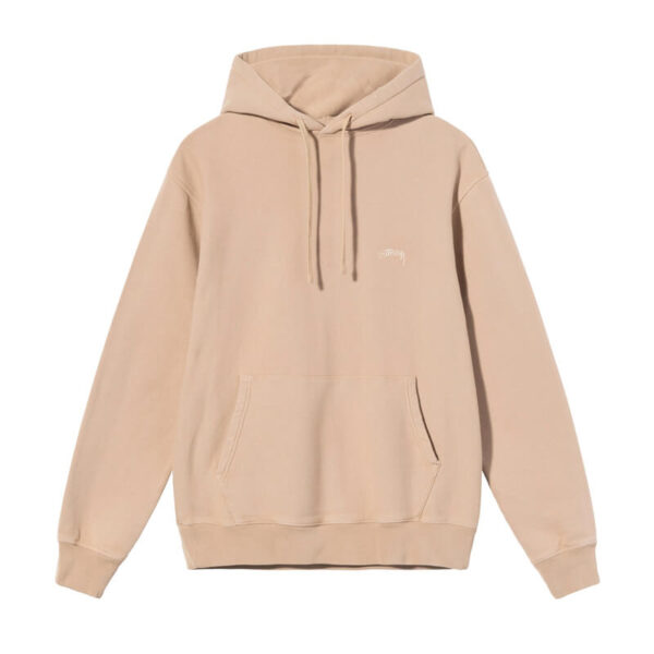 STUSSY STOCK LOGO HOOD TAN