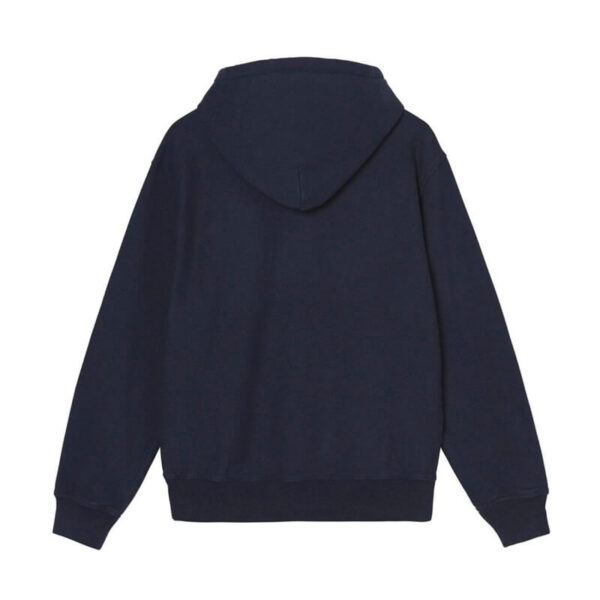 STUSSY Hoodie Zip Stock Logo - Navy