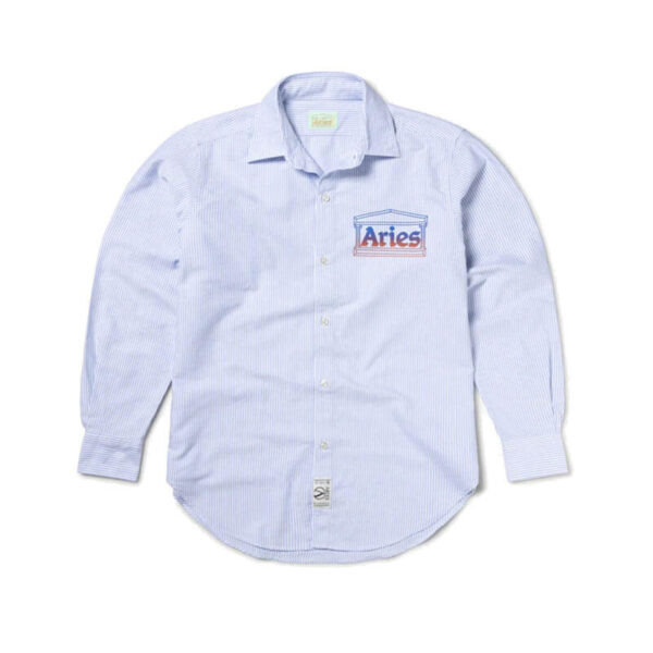 ARIES Camisa Oxford Stripe - Blue