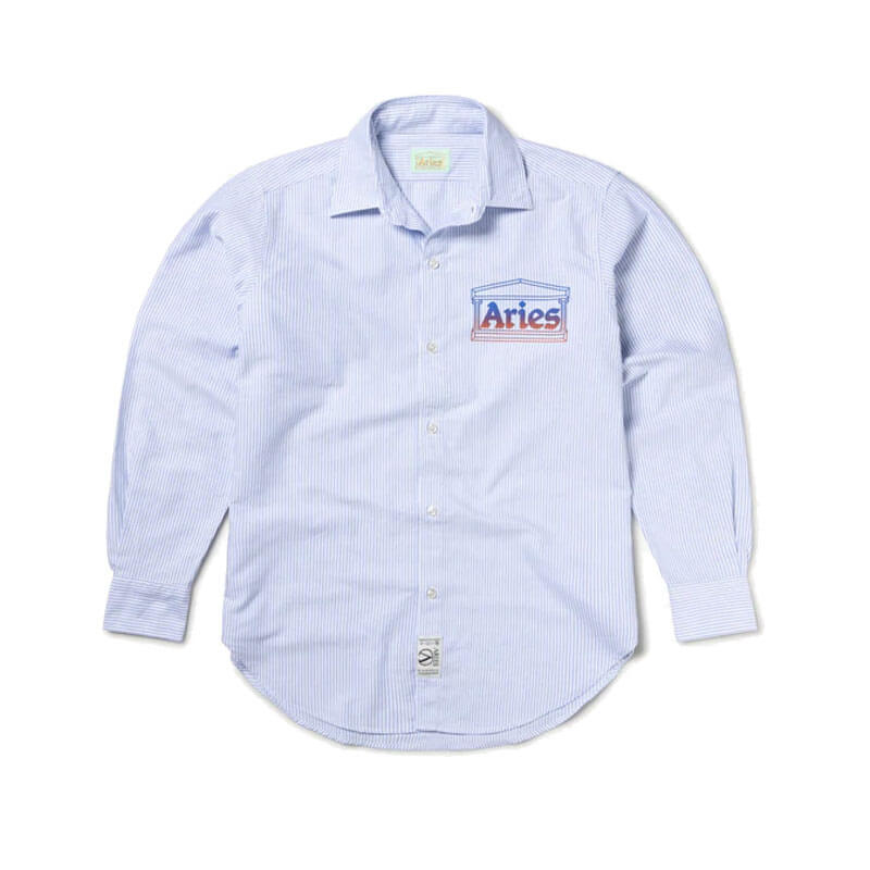 ARIES Oxford Stripe Shirt - Blue | TheRoom Barcelona