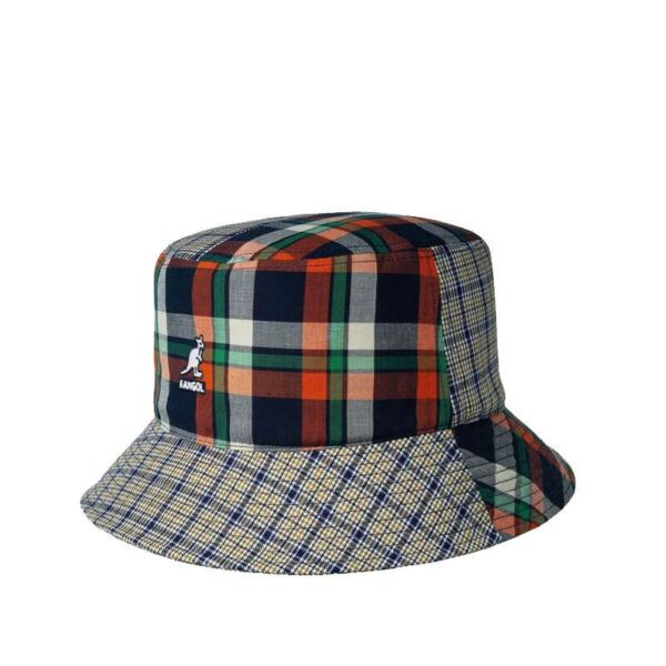 KANGOL_Plaid-Mashup-Bucket_Golden-Palm