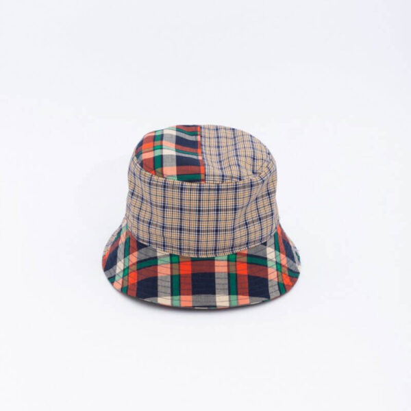 KANGOL_Plaid-Mashup-Bucket_Golden-Palm