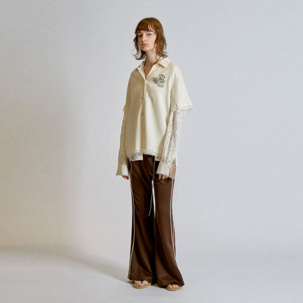 Flared Track Pants - Brown