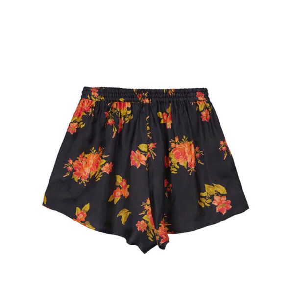 Floral Fluid Shorts - Black