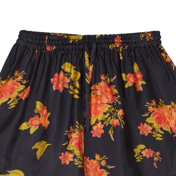 Floral Fluid Shorts - Black
