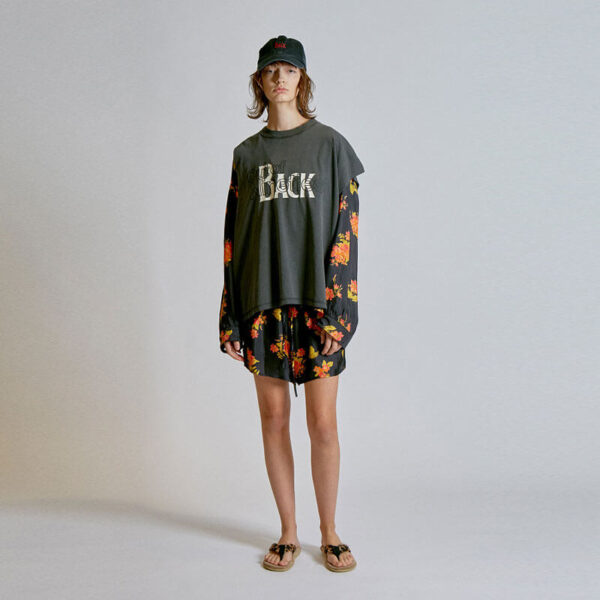 Floral Fluid Shorts - Black