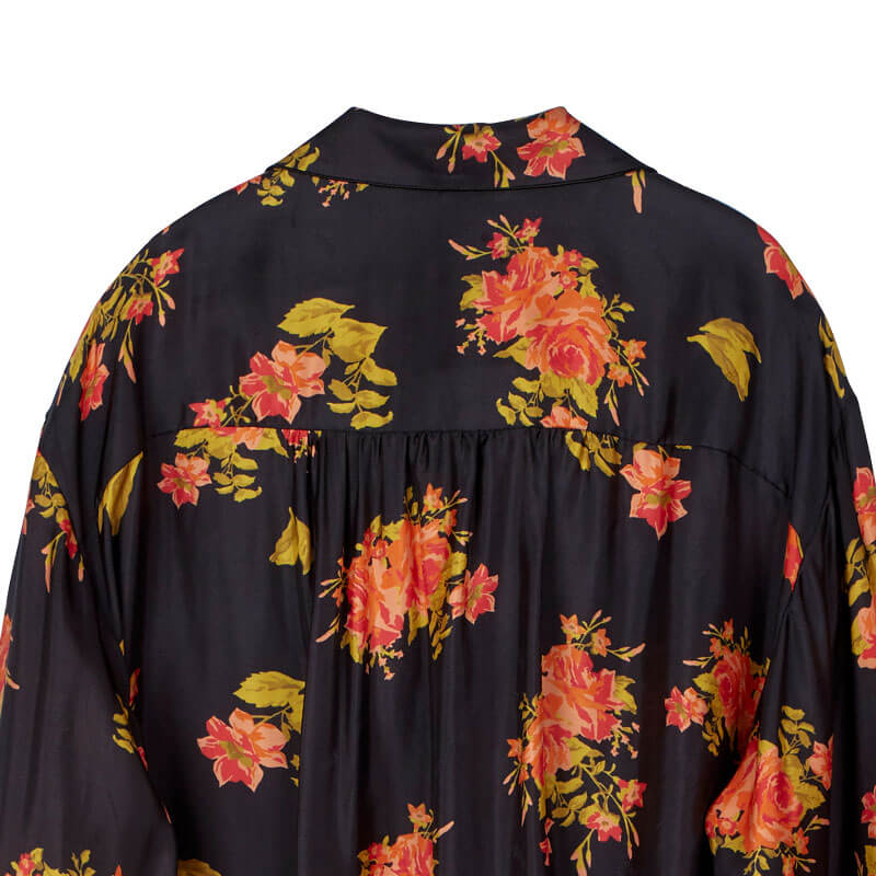 Vintage Floral Print Shirt - Blue