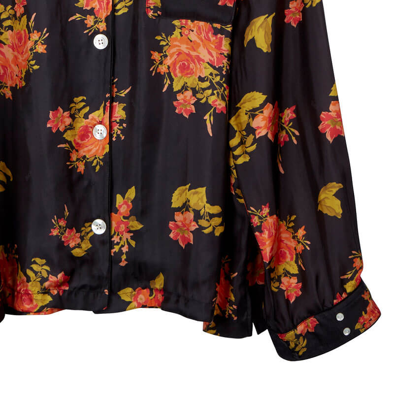 Vintage Floral Print Shirt - Blue