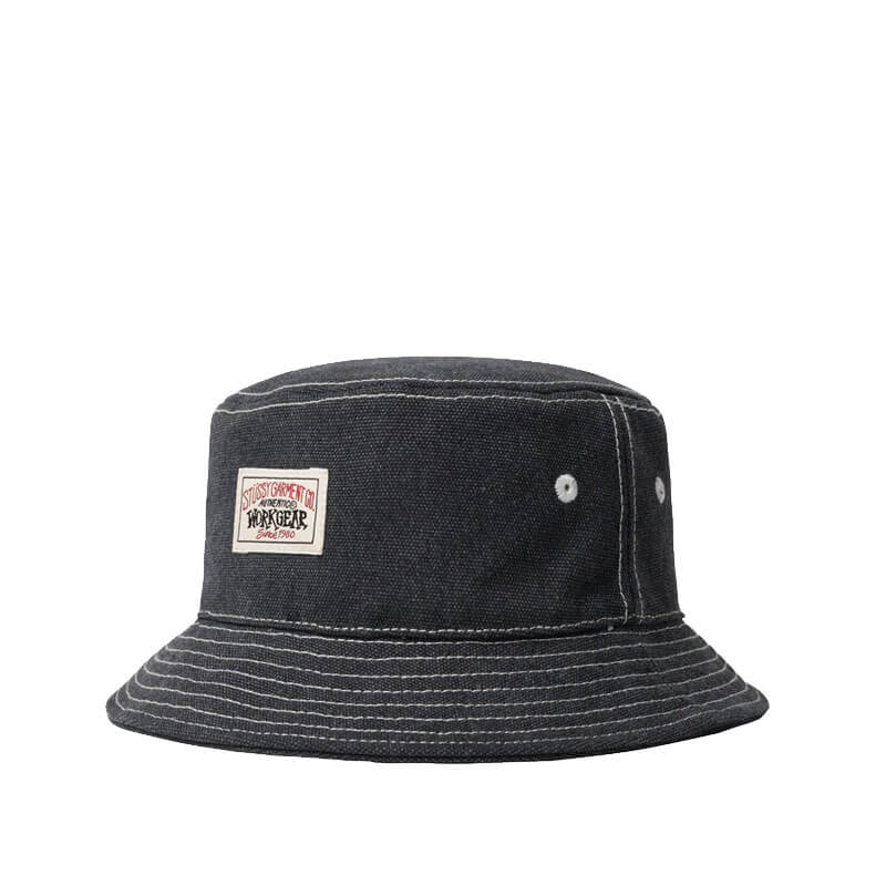 STUSSY Canvas Workwear Bucket Hat - Black | TheRoom Barcelona