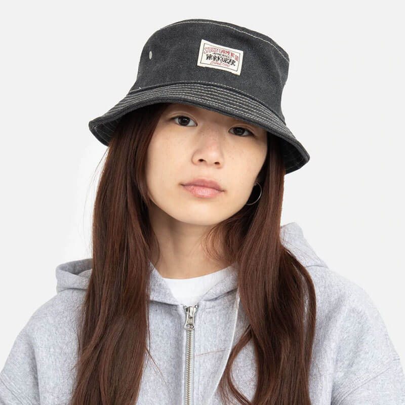 [海外限定] Stussy Workgear バケットハット ネイビーハット