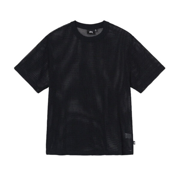 STUSSY_Cotton-Mesh-Crew_Black