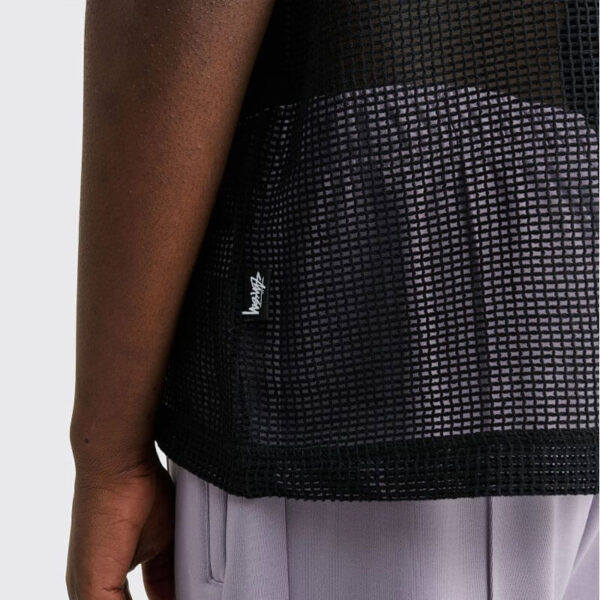 Cotton Mesh Crew - Black