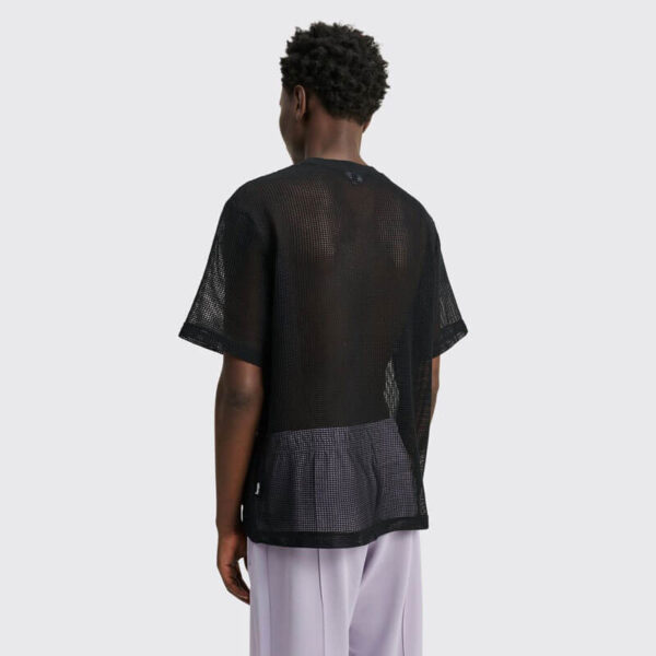 Cotton Mesh Crew - Black