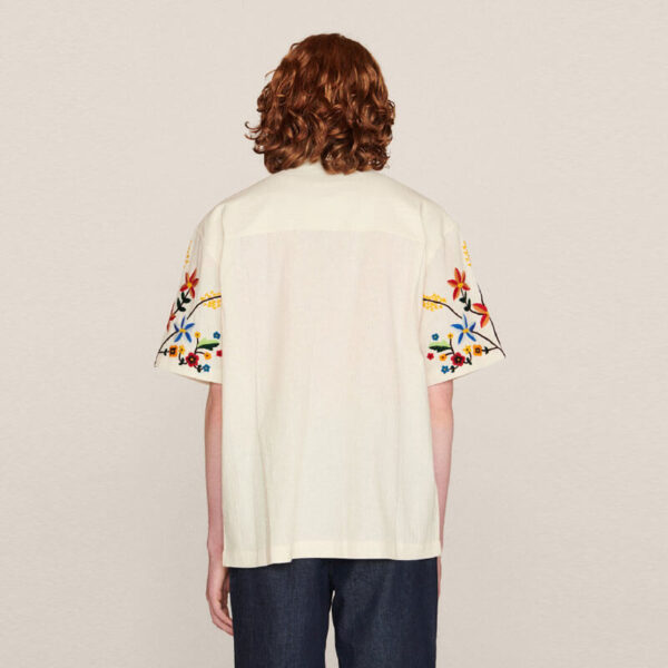 YMC Camisa Embroidered Idris - Ecru