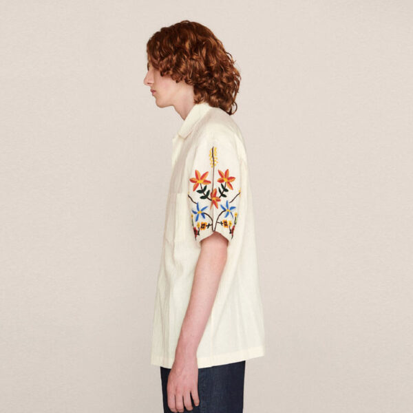 YMC Camisa Embroidered Idris - Ecru