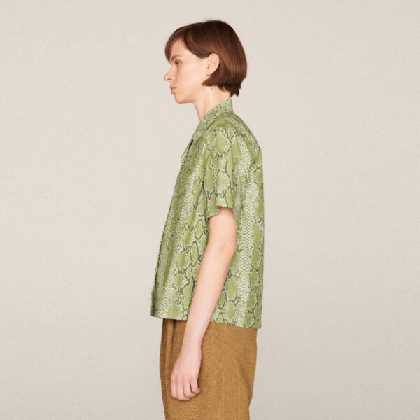 YMC Camisa Vegas Snakeprint - Green