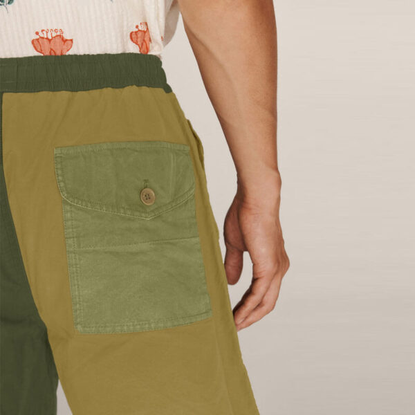 Z Cargo Patchwork Shorts - Green