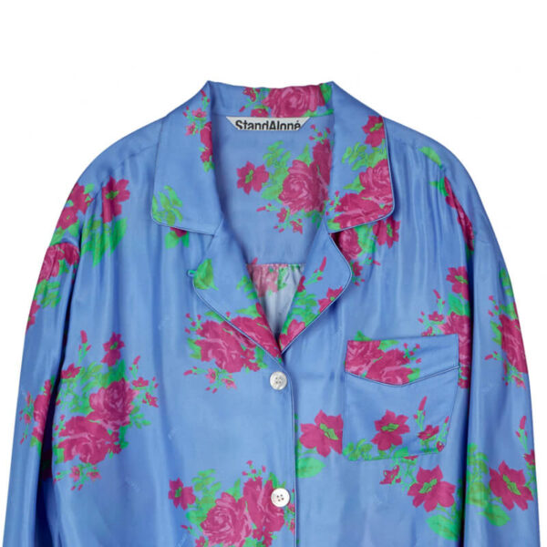 stand alone Vintage Floral Print Shirt blue 3