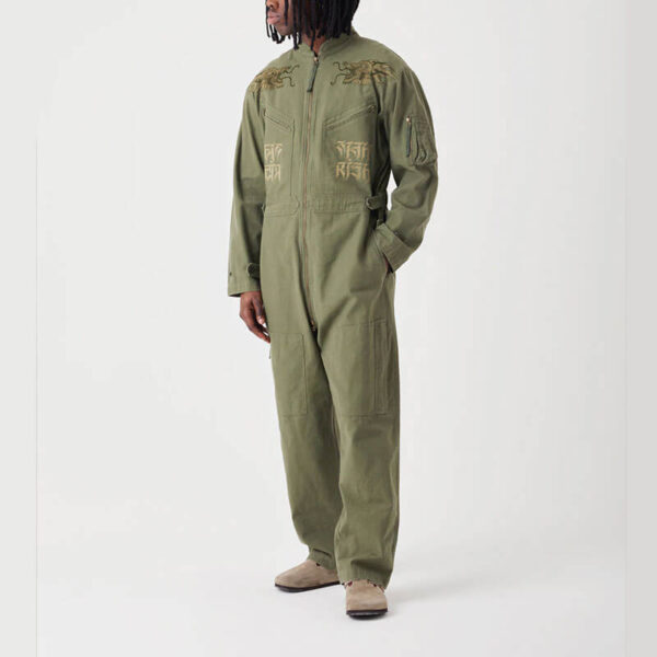 MAHARISHI Mono Tibetan Dragon FlightSuit - Olive