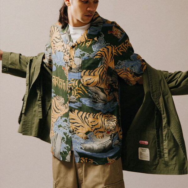 MAHARISHI Camisa Water Tiger - Olive