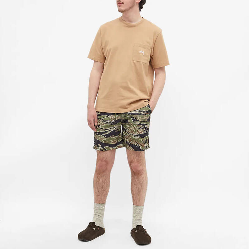 MAHARISHI Tigerstripe Camo SwimShort - Mint Gold