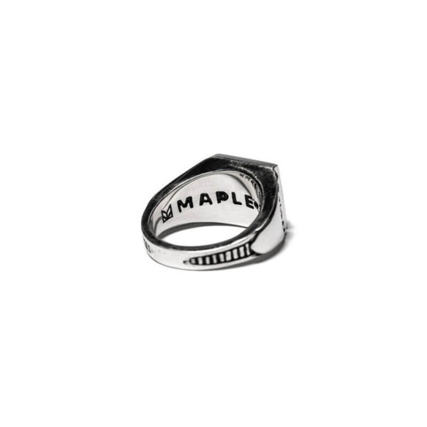 MAPLE Co. JEWELLERY Collegiate Ring - Silver / Mother of Pearl