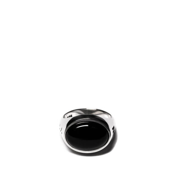 MAPLE Co. JEWELLERY Tubby Ring - Silver / Onyx