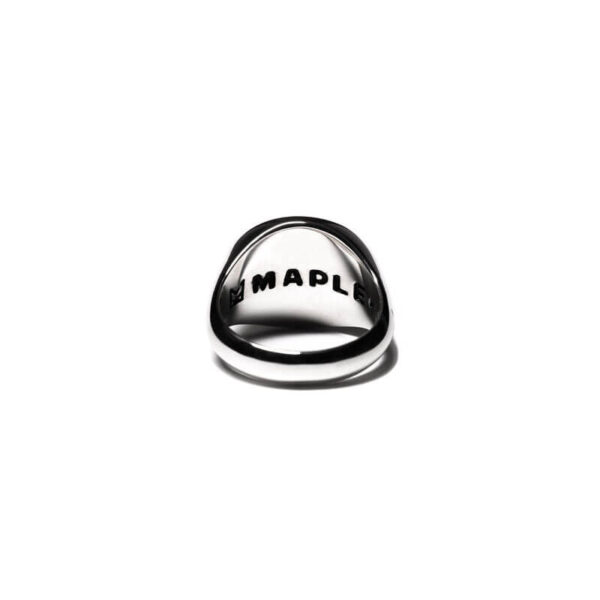 MAPLE Co. JEWELLERY Tubby Ring - Silver / Onyx