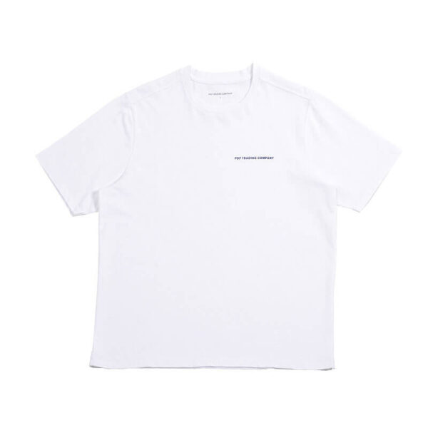 POP TRADING CO. Logo T-shirt - White / Limoges