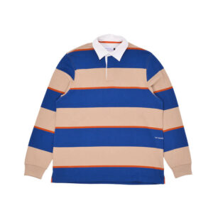 POP TRADING CO. Striped Rugby Polo - White Pepper