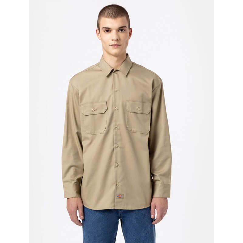 DICKIES Work Shirt LS - Khaki | TheRoom Barcelona