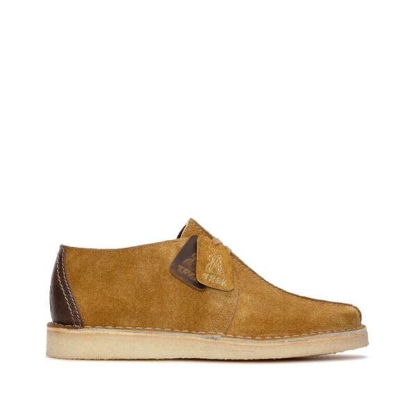 clarks desert trek oak hairy suede