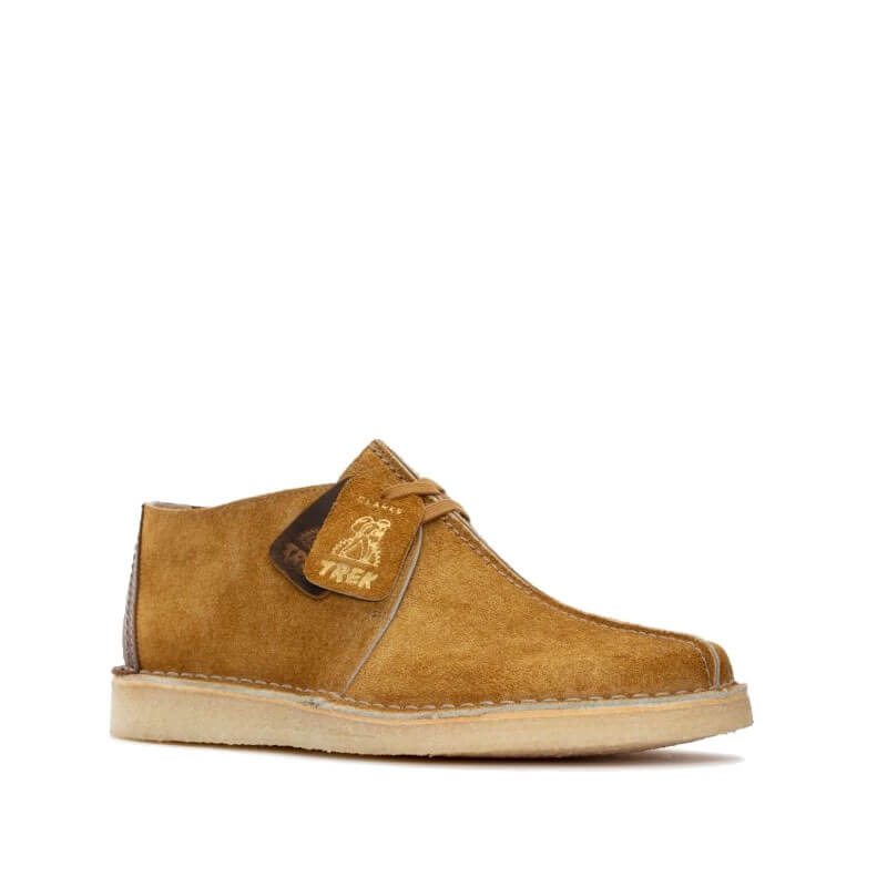 clarks desert trek oak hairy suede