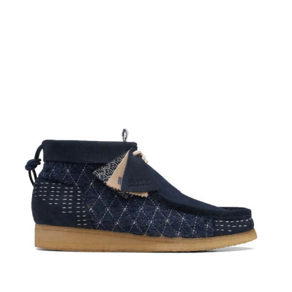 CLARKS ORIGINALS Wallabee Boots - Navy Sashiko