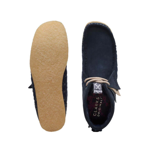 CLARKS ORIGINALS Wallabee Boots - Navy Sashiko