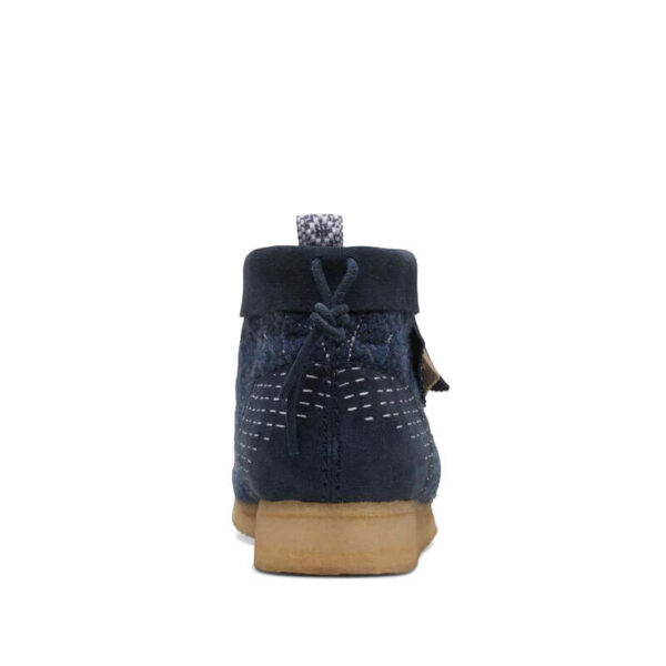 CLARKS ORIGINALS Wallabee Boots - Navy Sashiko