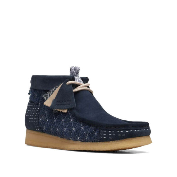 CLARKS ORIGINALS Wallabee Boots - Navy Sashiko