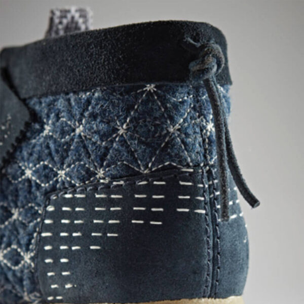 CLARKS ORIGINALS Wallabee Boots - Navy Sashiko