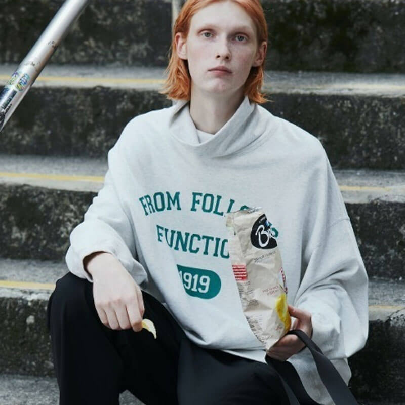 F/CE. College High Neck Sweat - Wine | TheRoom