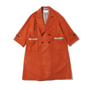 FCE water repellent wool coat orange 1