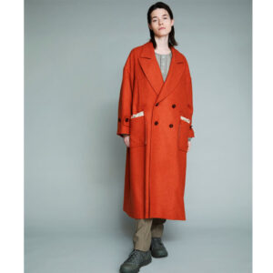 FCE water repellent wool coat orange 2