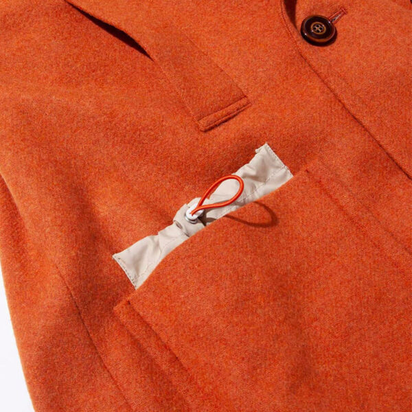 FCE water repellent wool coat orange 5