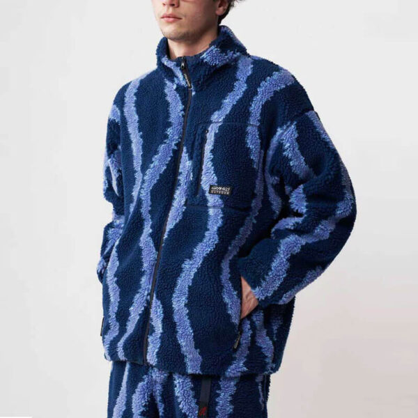 Sherpa Jacket - Navy Swirl