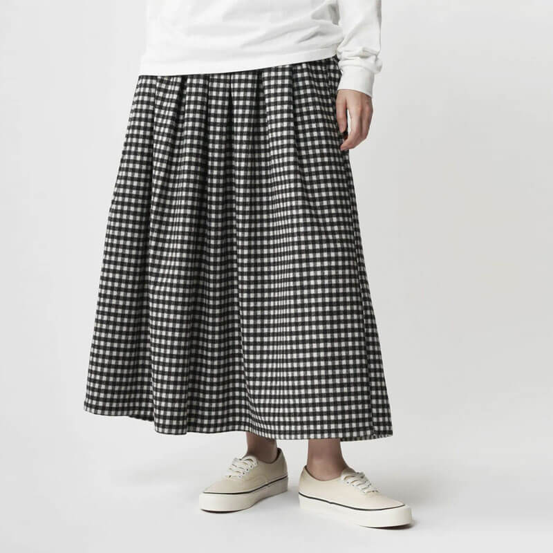 Gingham skirt on sale pleated