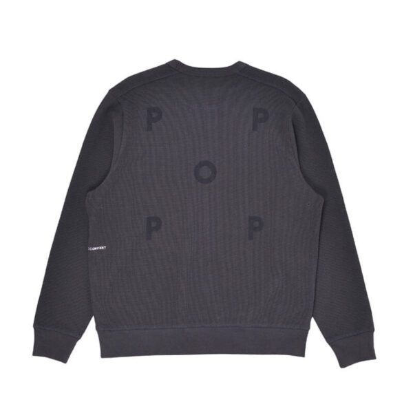 POP-TRADING-CO_Waffle-Logo-Crewneck_Charcoal