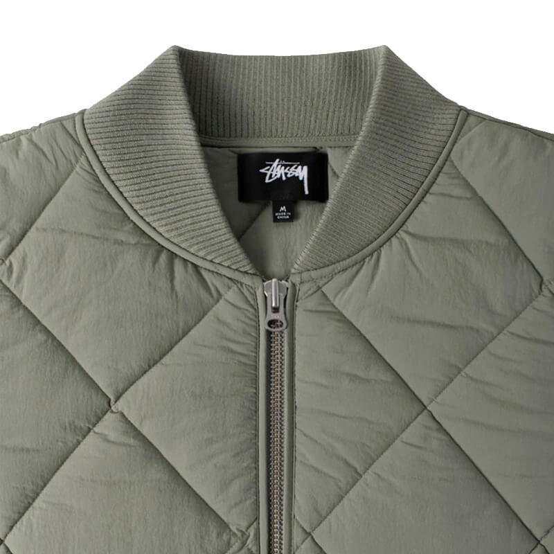 STUSSY Dice Quilted Jacket - Olive | TheRoom Barcelona
