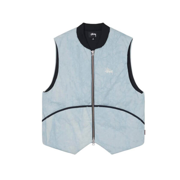 STUSSY_WASHEDCANVASPRIMALOFTVEST_LBLU1