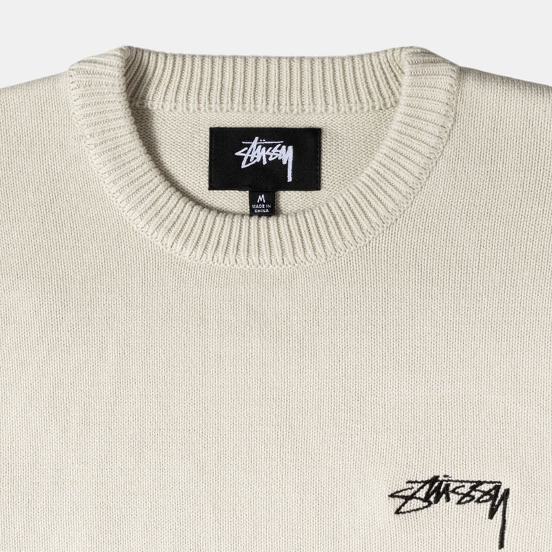 wtaps【即完品】Stussy Care Label Sweater ナチュラル