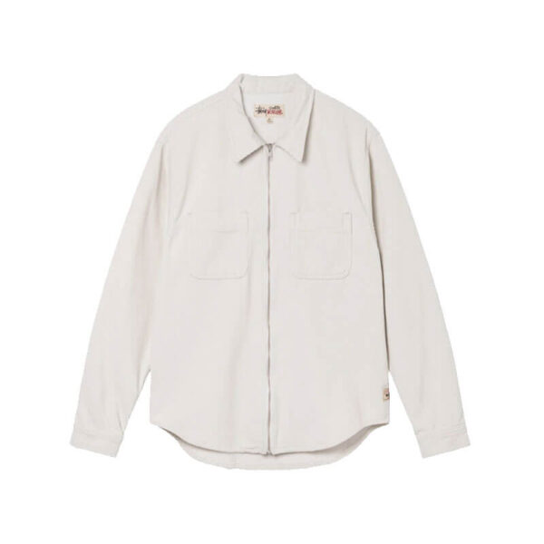 STUSSY Camisa Wale Cord Zip - Bone