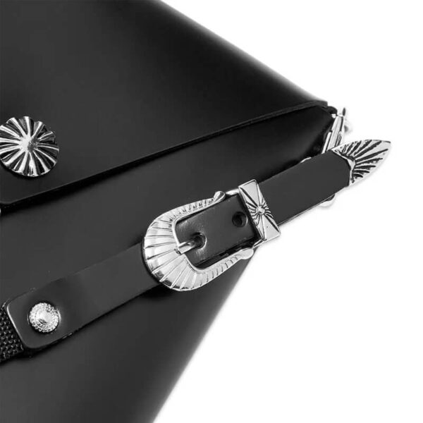 Leather Shoulder Pouch - Black